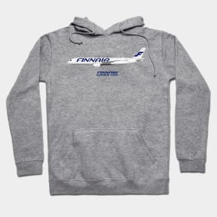 Illustration of Finnair Airbus A350 Hoodie